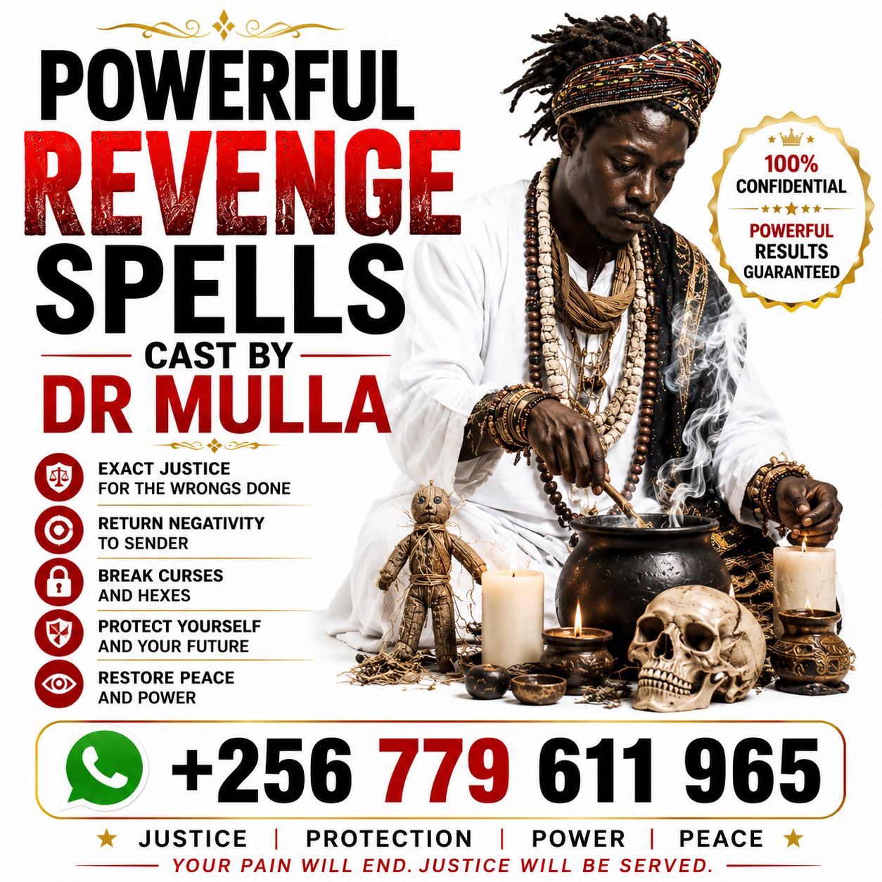 Explore Powerful Revenge Spells to Get the Ultimate Revenge Against Your Enemies Without Backfire | 📞 +256 779 611 965