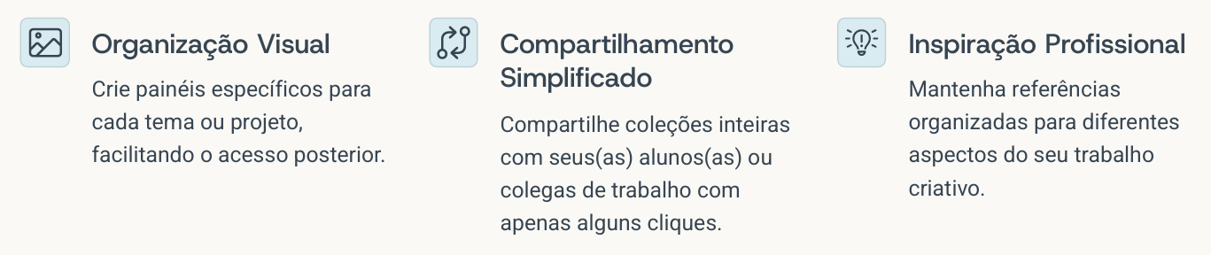 Vantagens dos painéis temáticos do Pinterest.